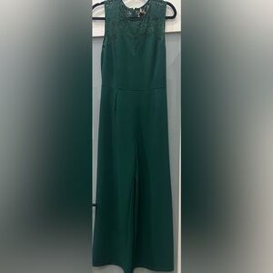 Knitee Green Jumper Long Jumpsuit Romper Wide Leg M8/10